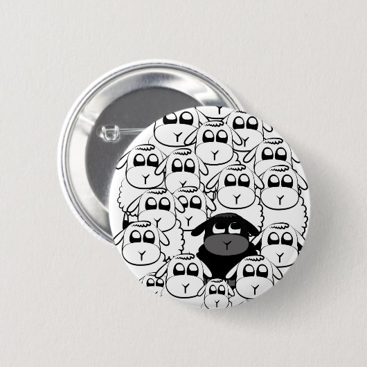 Schwarze Schafe Button (Vorne & Hinten)