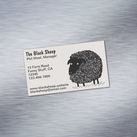 Schwarze Schafe | COOLE CARTOON Magnetische Visitenkarte (Beispiel)
