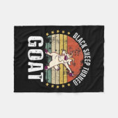 Schwarze Schafe Drehziege Funny Goat Retro Spaß Mo Fleecedecke (Vorderseite (Horizontal))
