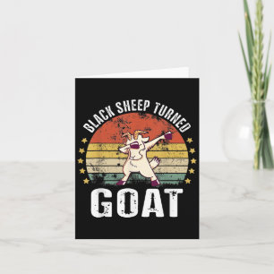 Schwarze Schafe Drehziege Funny Goat Retro Spaß Mo Karte