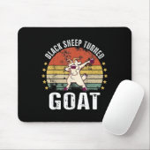 Schwarze Schafe Drehziege Funny Goat Retro Spaß Mo Mousepad (Mit Mouse)