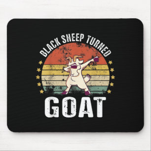 Schwarze Schafe Drehziege Funny Goat Retro Spaß Mo Mousepad