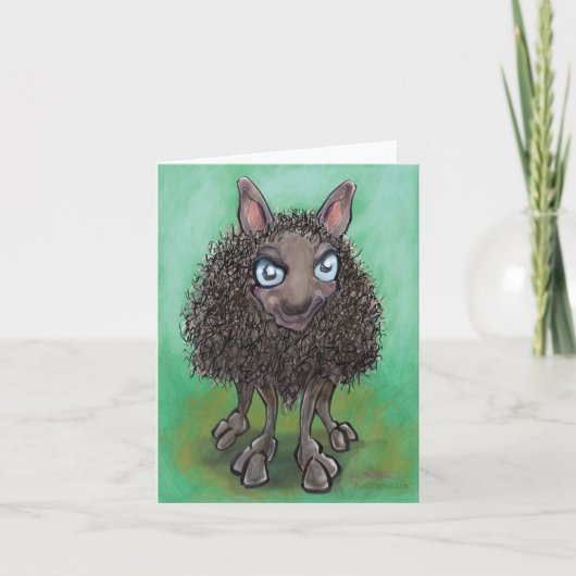 Schwarze Schafe Feiertagskarte (Vorderseite)