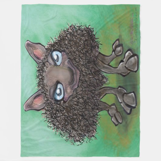 Schwarze Schafe Fleecedecke (Vorderseite)