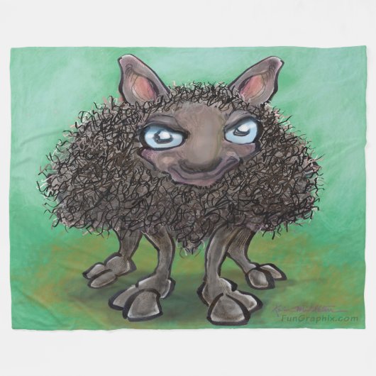 Schwarze Schafe Fleecedecke (Vorderseite (Horizontal))