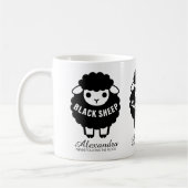 Schwarze Schafe folgen der Herde nie Kaffeetasse (Links)