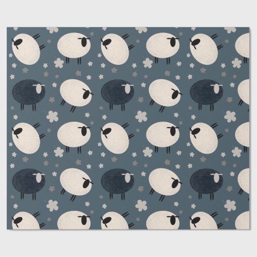 Schwarze Schafe Geschenkpapier (Flach)