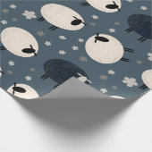 Schwarze Schafe Geschenkpapier (Ecke)