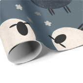 Schwarze Schafe Geschenkpapier (Rolleneckpunkt)