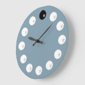 Schwarze Schafe Große Wanduhr (Winkel)