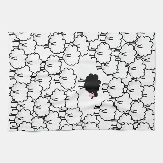 Schwarze Schafe Handtuch (Horizontal)