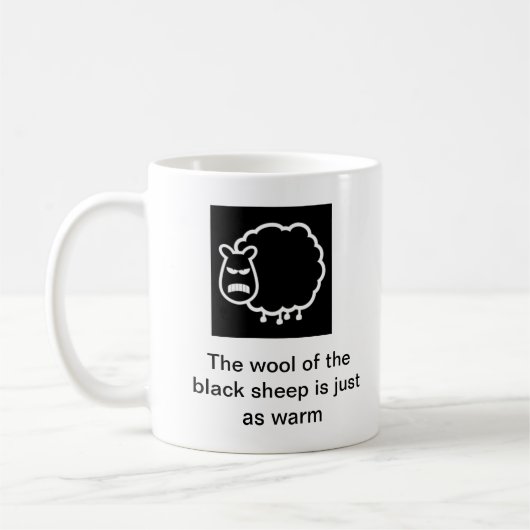 Schwarze Schafe Kaffeetasse (Links)