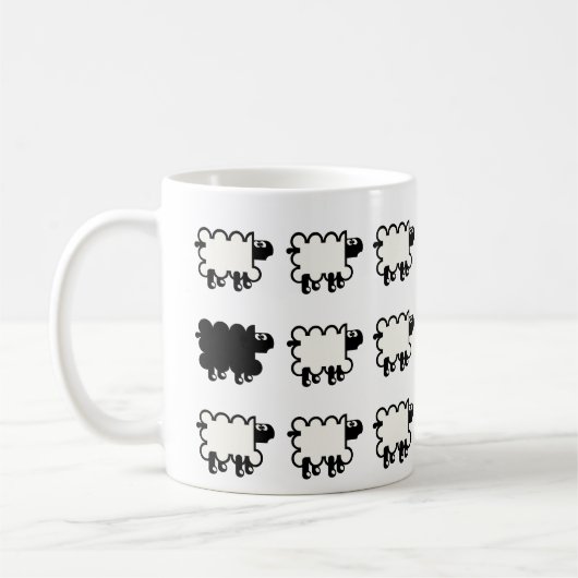 Schwarze Schafe Kaffeetasse (Links)