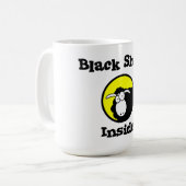 Schwarze Schafe Kaffeetasse (Vorderseite Links)