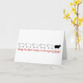 Schwarze Schafe Karte (Gelbe Blume)