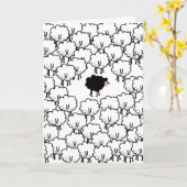 Schwarze Schafe Karte (Gelbe Blume)