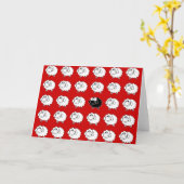 Schwarze Schafe Karte (Gelbe Blume)