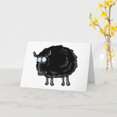 Schwarze Schafe Karte (Gelbe Blume)
