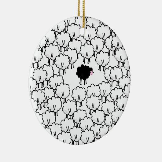 Schwarze Schafe Keramik Ornament (Rechts)