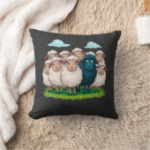 Schwarze Schafe Kissen (Decke)