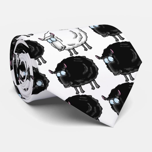 Schwarze Schafe Krawatte (Gerollt)