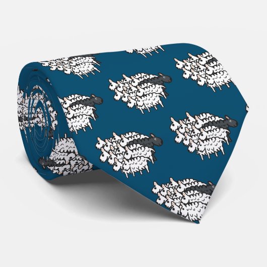 Schwarze Schafe Krawatte (Gerollt)