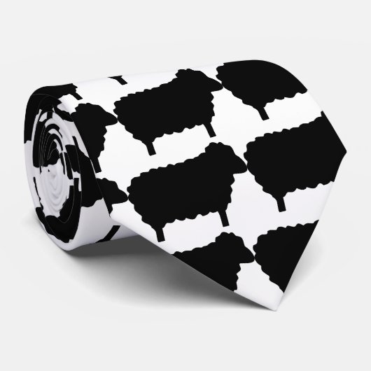 Schwarze Schafe Krawatte (Gerollt)