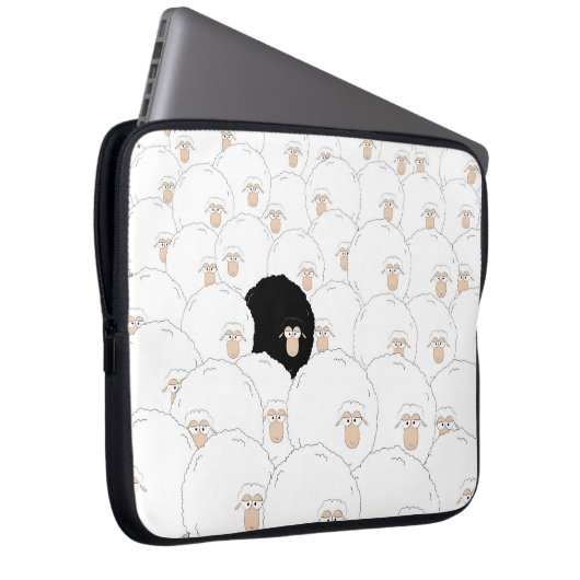 Schwarze Schafe Laptopschutzhülle (Vorne Rechts)
