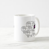 Schwarze Schafe (Liebe) Kaffeetasse (VorderseiteRechts)