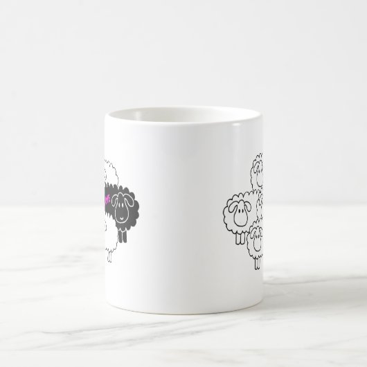 Schwarze Schafe (Liebe) Kaffeetasse (Mittel)