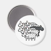 Schwarze Schafe Magnet (Vorderseite/Rückseite)