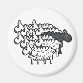 Schwarze Schafe Magnet (Vorne)