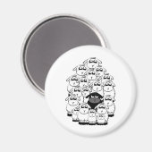 Schwarze Schafe Magnet (Vorderseite/Rückseite)