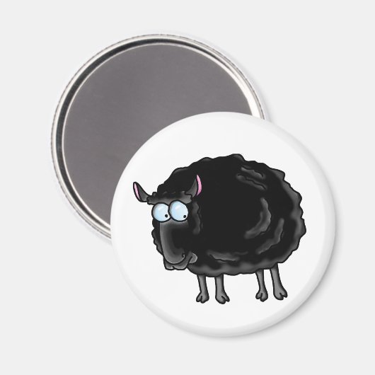 Schwarze Schafe Magnet (Vorderseite/Rückseite)