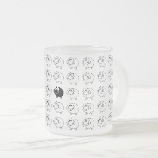 Schwarze Schafe Mattglastasse (VorderseiteRechts)