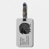 Schwarze Schafe mit anpassbarem Text Gepäckanhänger (Rückseite vertikal)