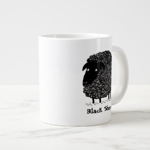 Schwarze Schafe mit benutzerdefiniertem Text Jumbo-Tasse