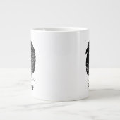 Schwarze Schafe mit benutzerdefiniertem Text Jumbo-Tasse (Vorderseite)