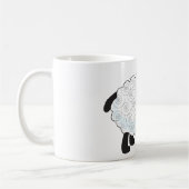 Schwarze Schafe mit weißer Wolle Kaffeetasse (Links)
