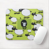 Schwarze Schafe Mousepad (Mit Mouse)