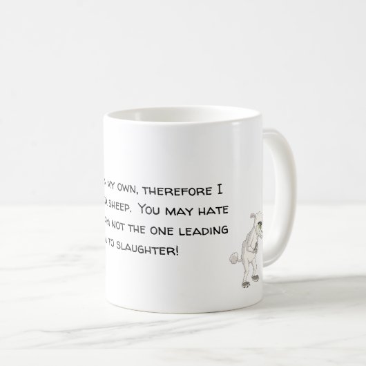 Schwarze Schafe, nicht der Wolf Kaffeetasse (VorderseiteRechts)