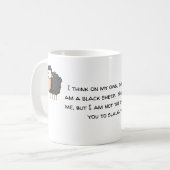 Schwarze Schafe, nicht der Wolf Kaffeetasse (Vorderseite Links)