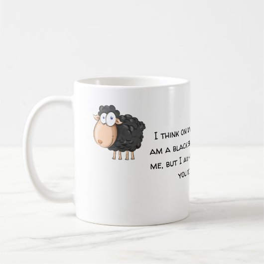 Schwarze Schafe, nicht der Wolf Kaffeetasse (Links)