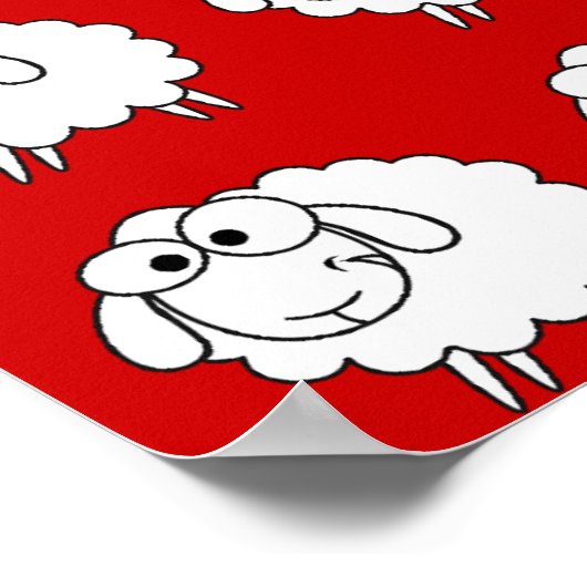 Schwarze Schafe Poster (Ecke)