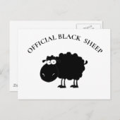 Schwarze Schafe Postkarte (Vorne/Hinten)