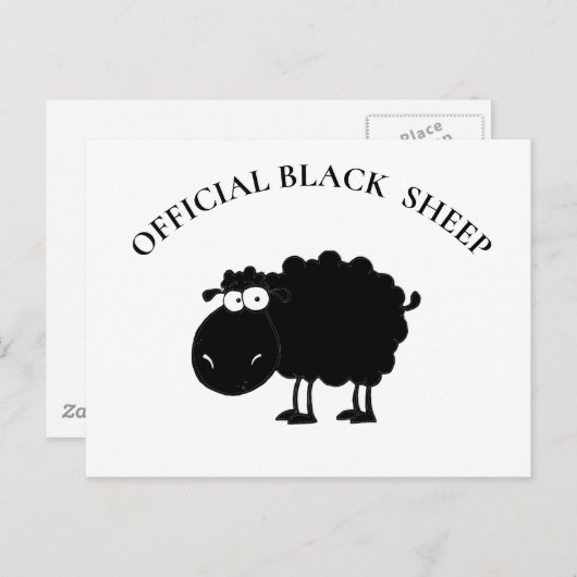 Schwarze Schafe Postkarte (Vorne/Hinten)