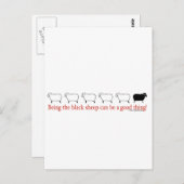 Schwarze Schafe Postkarte (Vorne/Hinten)