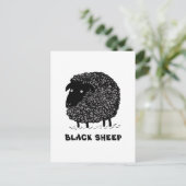 Schwarze Schafe Postkarte (Stehend Vorderseite)