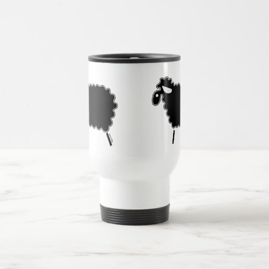 Schwarze Schafe Reisebecher (Mittel)