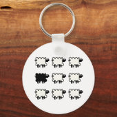 Schwarze Schafe Schlüsselanhänger (Vorderseite)